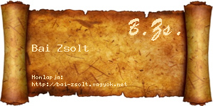 Bai Zsolt névjegykártya